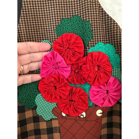 Handmade Cat Checked Plant Vest M L Texture Boho Festival Art - Picture 8 of 9